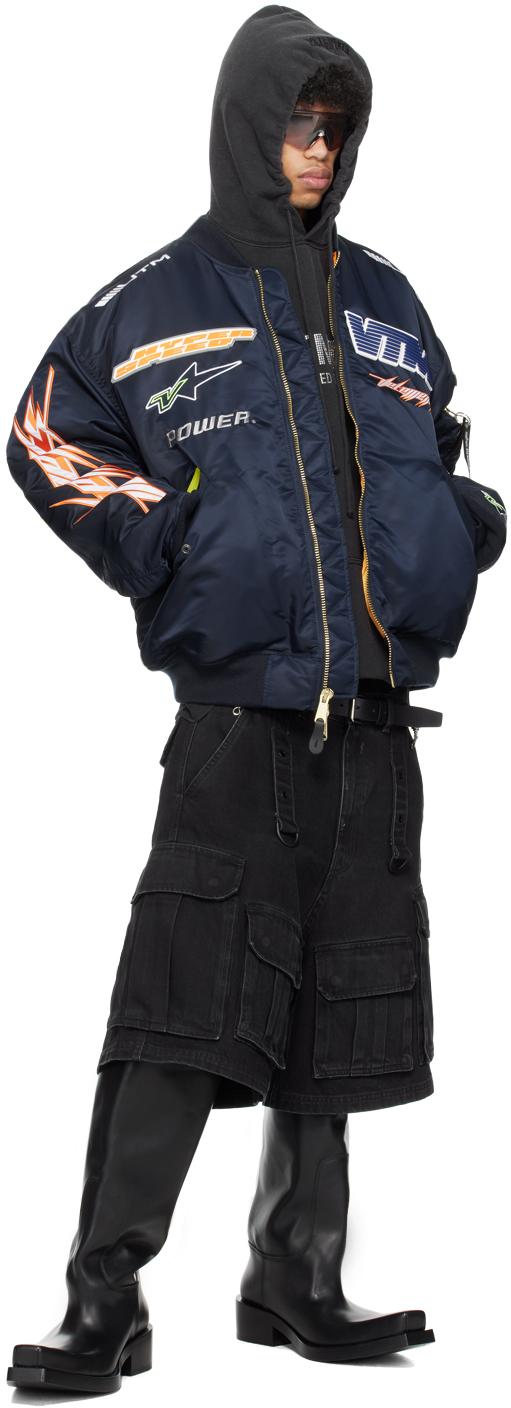 ジャケット・アウター VETEMENTS 18AW Alpha Racing Bomber MA-1 Vetements X Alpha Industries Hooded Racing Bomber Jacket