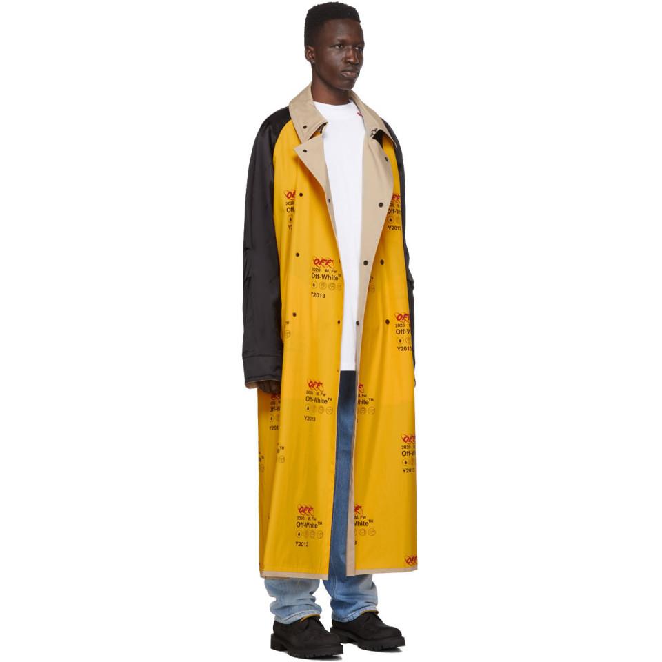 Trench jaune Industrial Off-White c/o Virgil Abloh pour homme en coloris  Jaune | Lyst