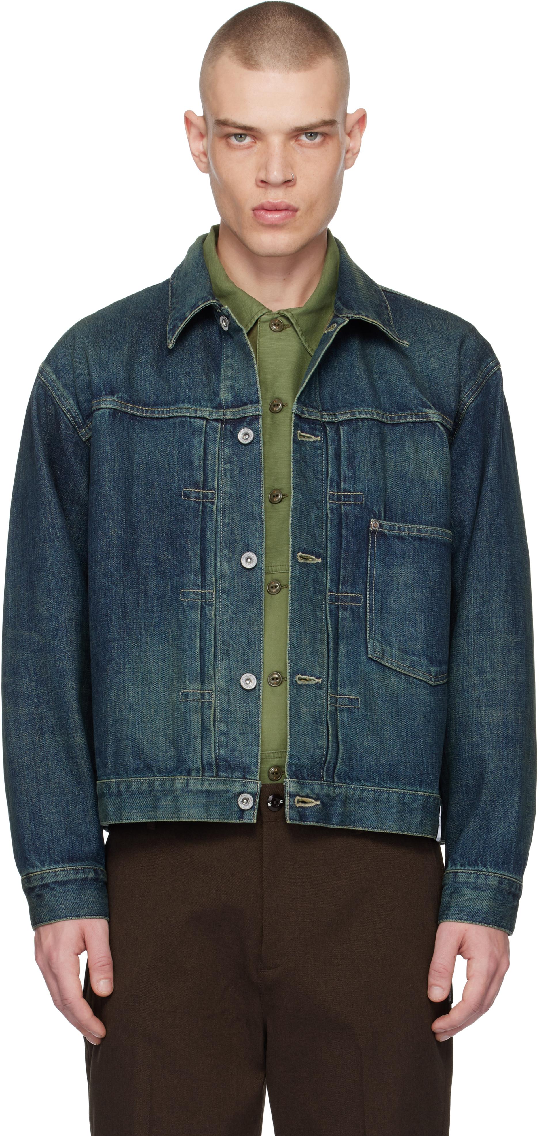 Neighborhood Men´s Blue Type-1 Washed Denim Jacket jackets 