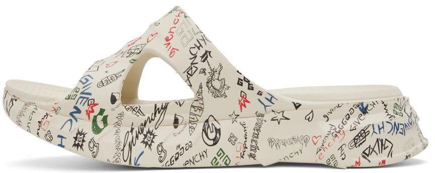 Sandales à logo hes Caoutchouc Givenchy pour homme en coloris Blanc Homme Chaussures Sandales claquettes et tongs Sandales en cuir 