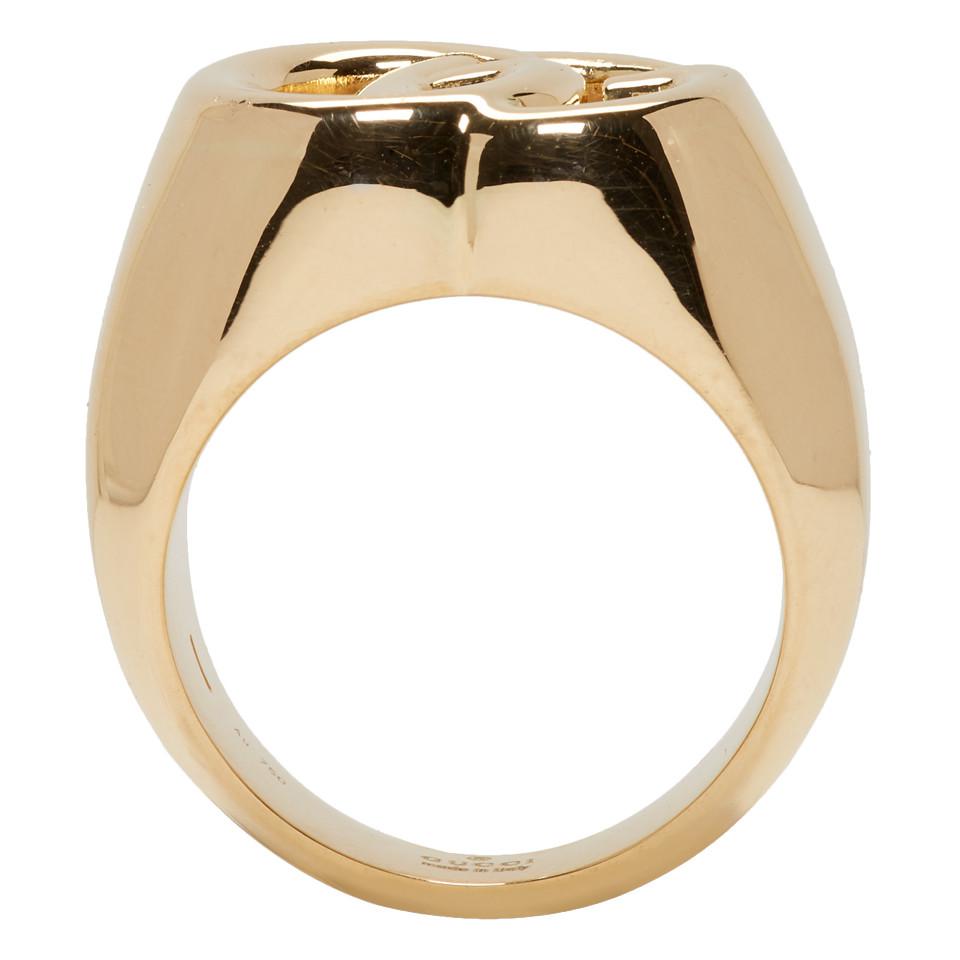 gucci mens ring gold