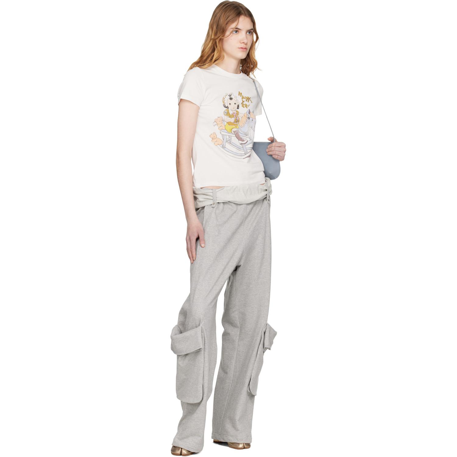 【OPEN YY】 ROLLED WAIST SWEAT CARGO PANTS OPEN YY Rolled Waist Sweat Cargo Pants in Gray | Lyst