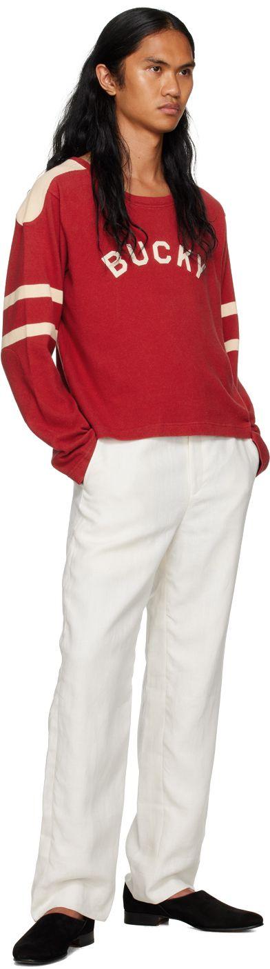 Bode Red 'bucky' Sweatshirt for Men | Lyst