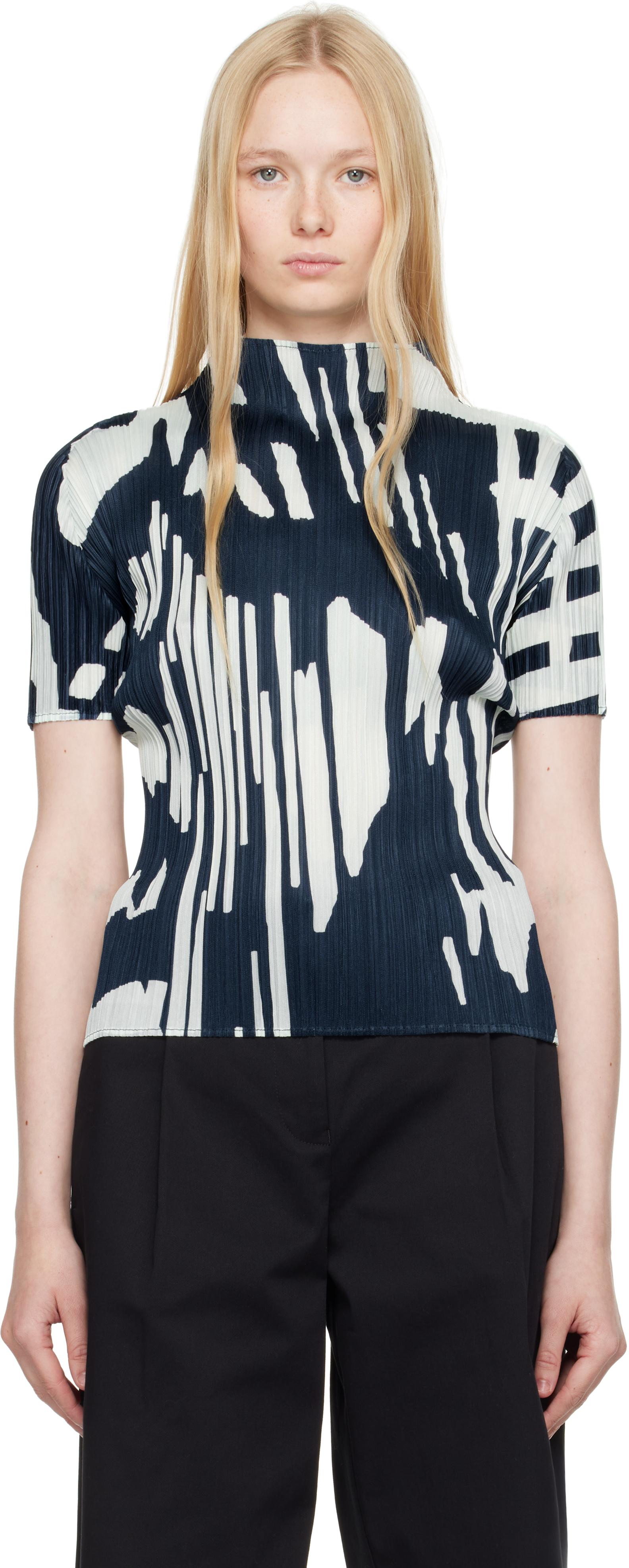 4月新作 REFRACTION GRAYISH NAVY プリーツプリーズ 