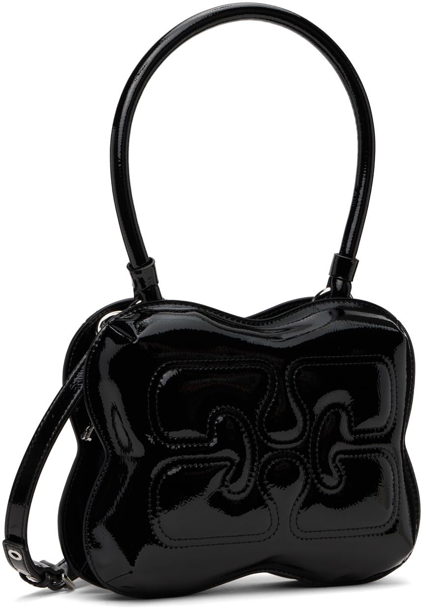Ganni レディース ブラック Butterfly バッグ ショルダーバッグ