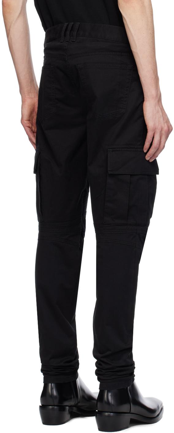 BLACK ジッパーポケット スラックス ブラック