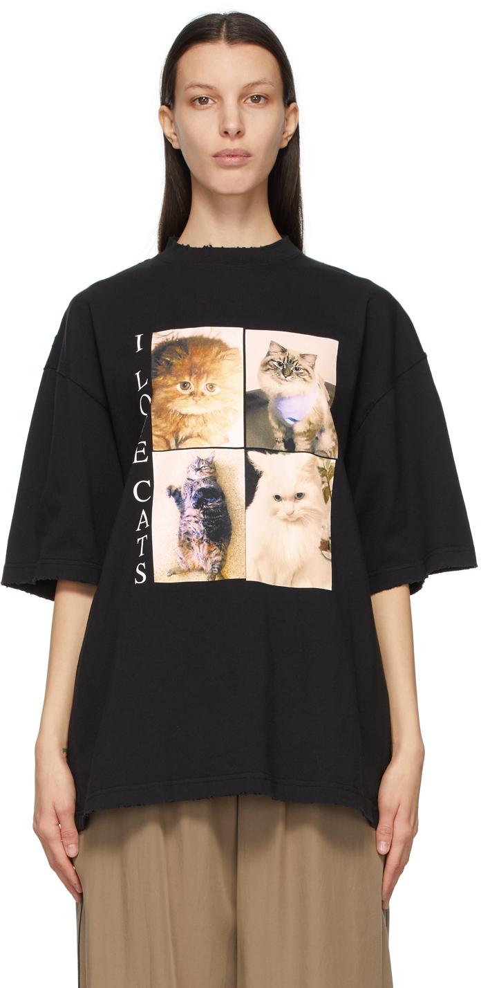 Balenciaga Cotton Black I Love Pets Xl Fit I Love Cats T Shirt Lyst