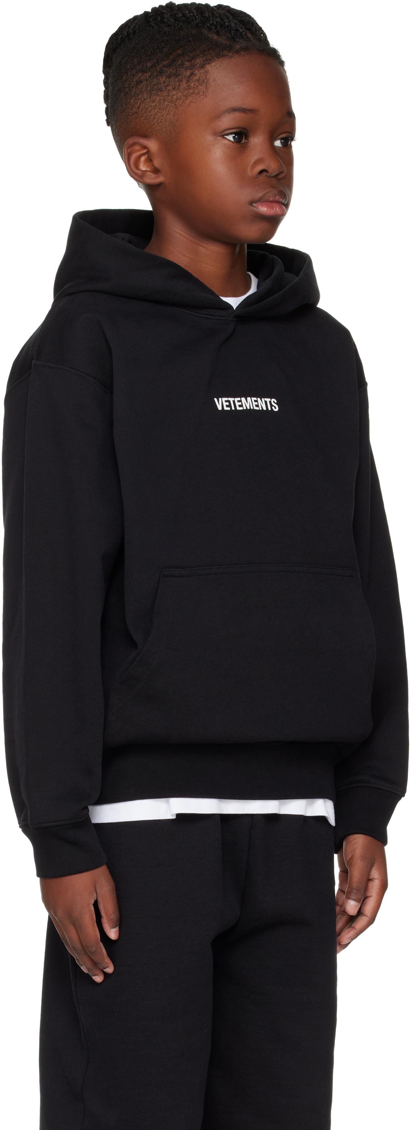 Vetements レディース キッズ｜ブラック ロゴ フーディ アクティブ 