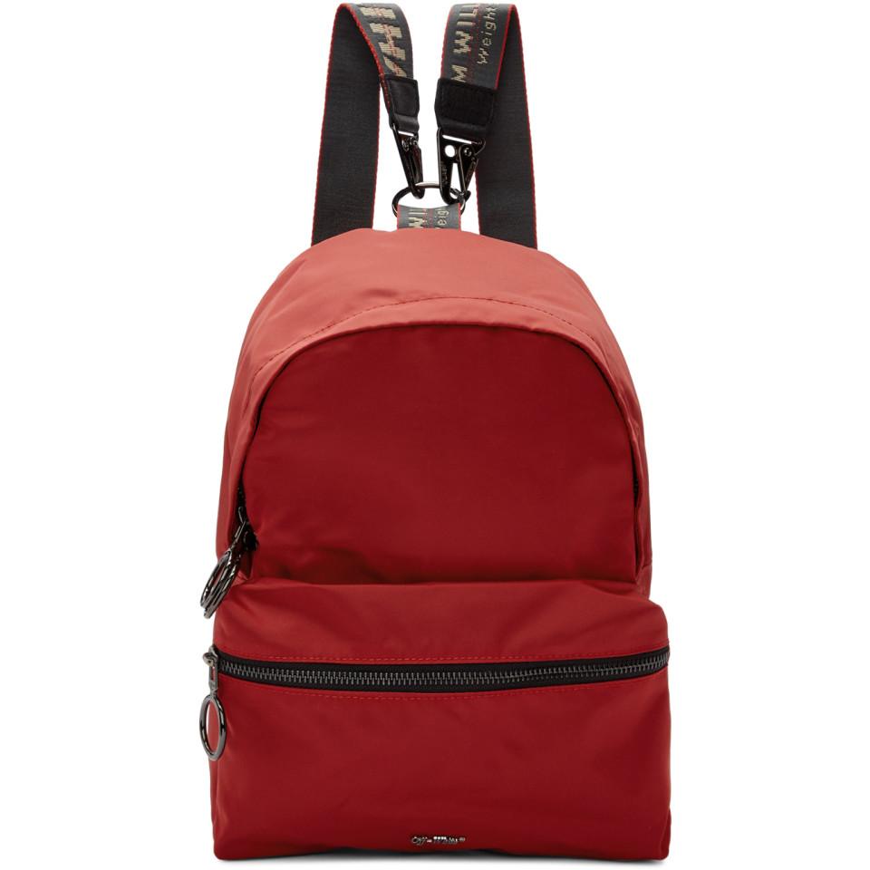 off white backpack red