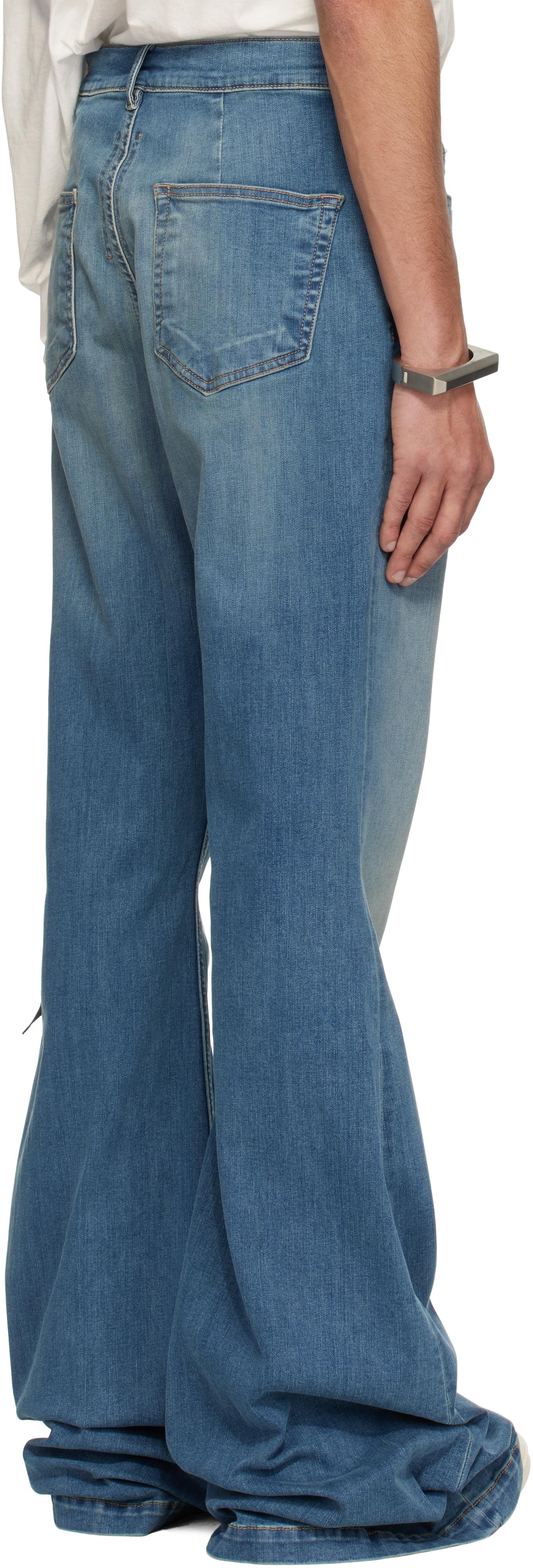 Rick Owens Hollywood Bolan Bootcut Jeans in Blue for Men | Lyst