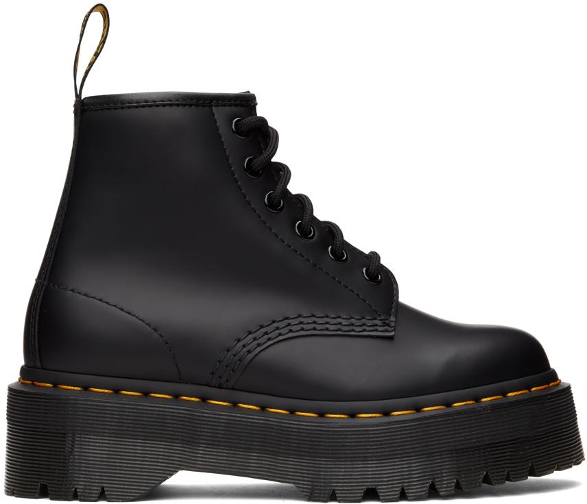 Dr. Martens 101 Quad Platform Boots in Black | Lyst UK