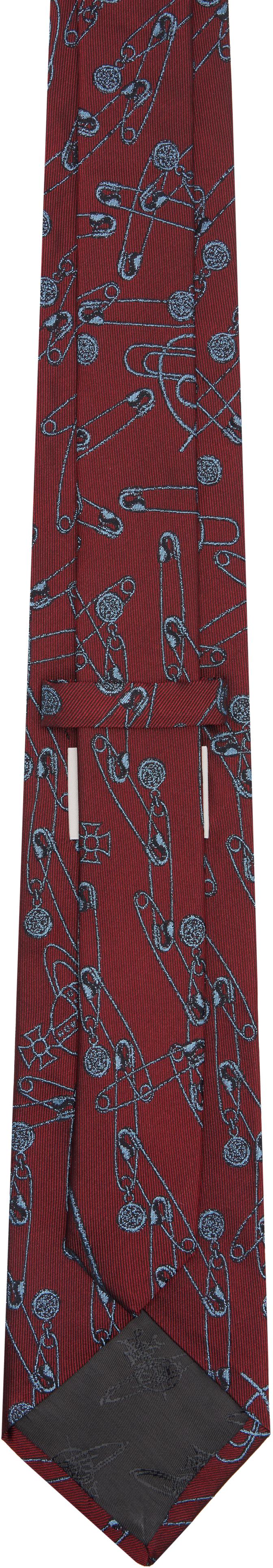 Vivienne Westwood メンズ ブラック バーガンディ セーフティーピン 
