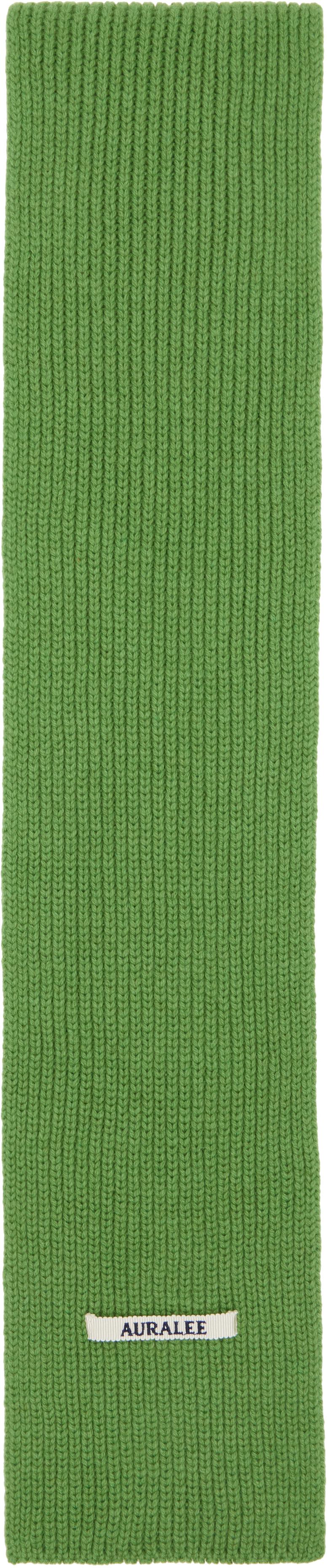 AURALEE Light Cashmere Knit Stole in Green | Lyst