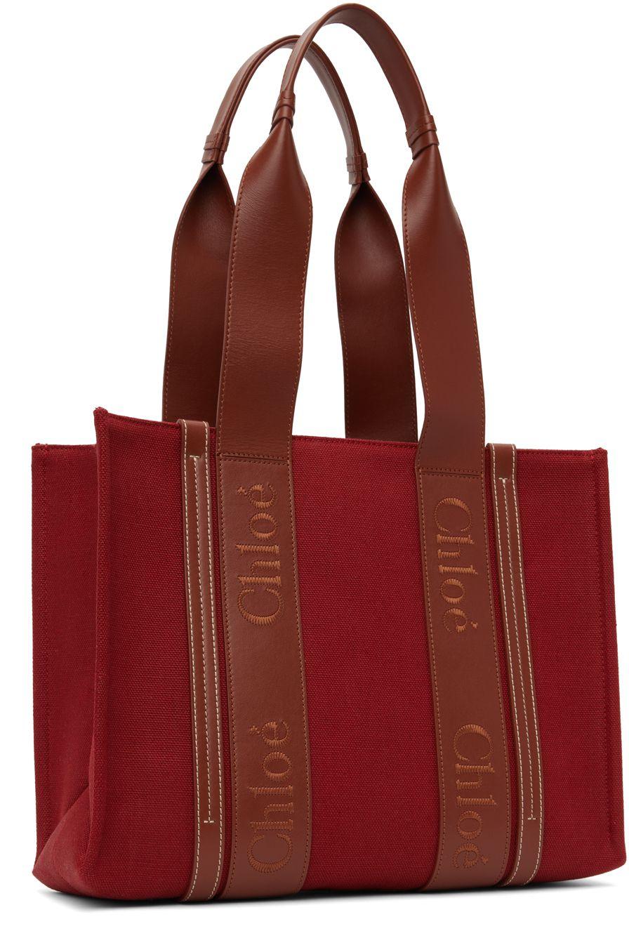 Chloé Red Medium Woody Tote