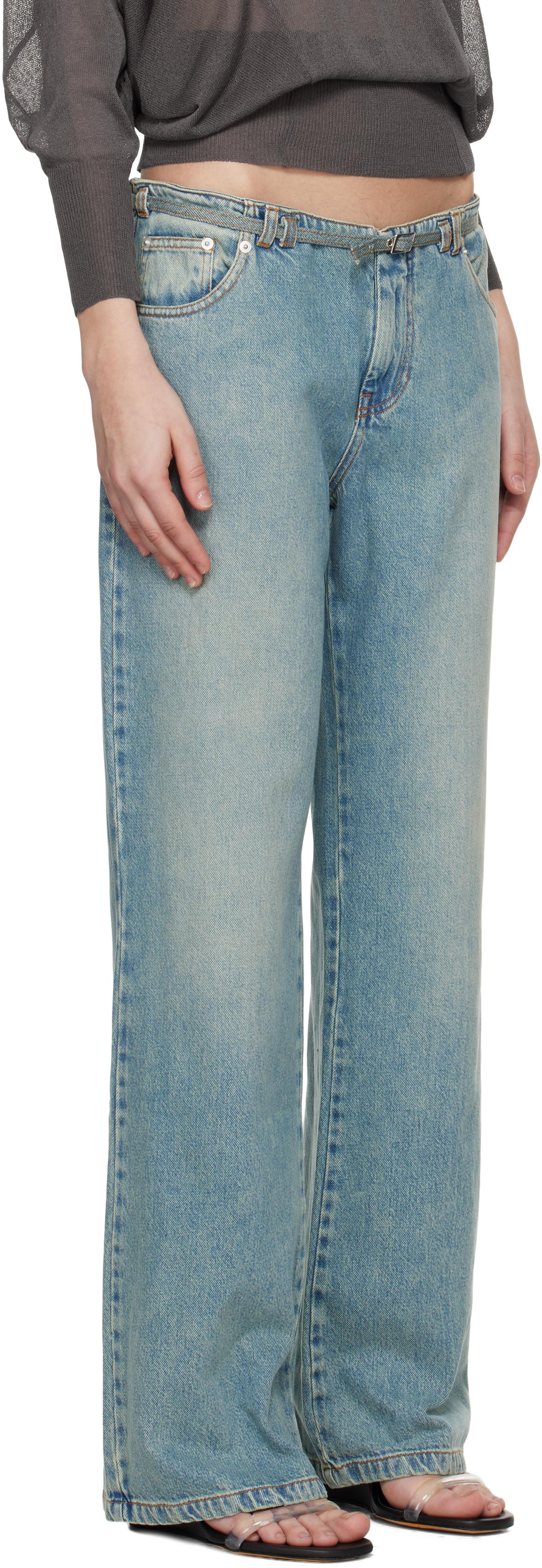 【関税込み】Gimaguas ブルー Luna ジーンズ Gimaguas: Blue Luna Jeans | SSENSE