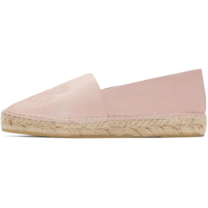 KENZO Pink Leather Tiger Espadrilles | Lyst