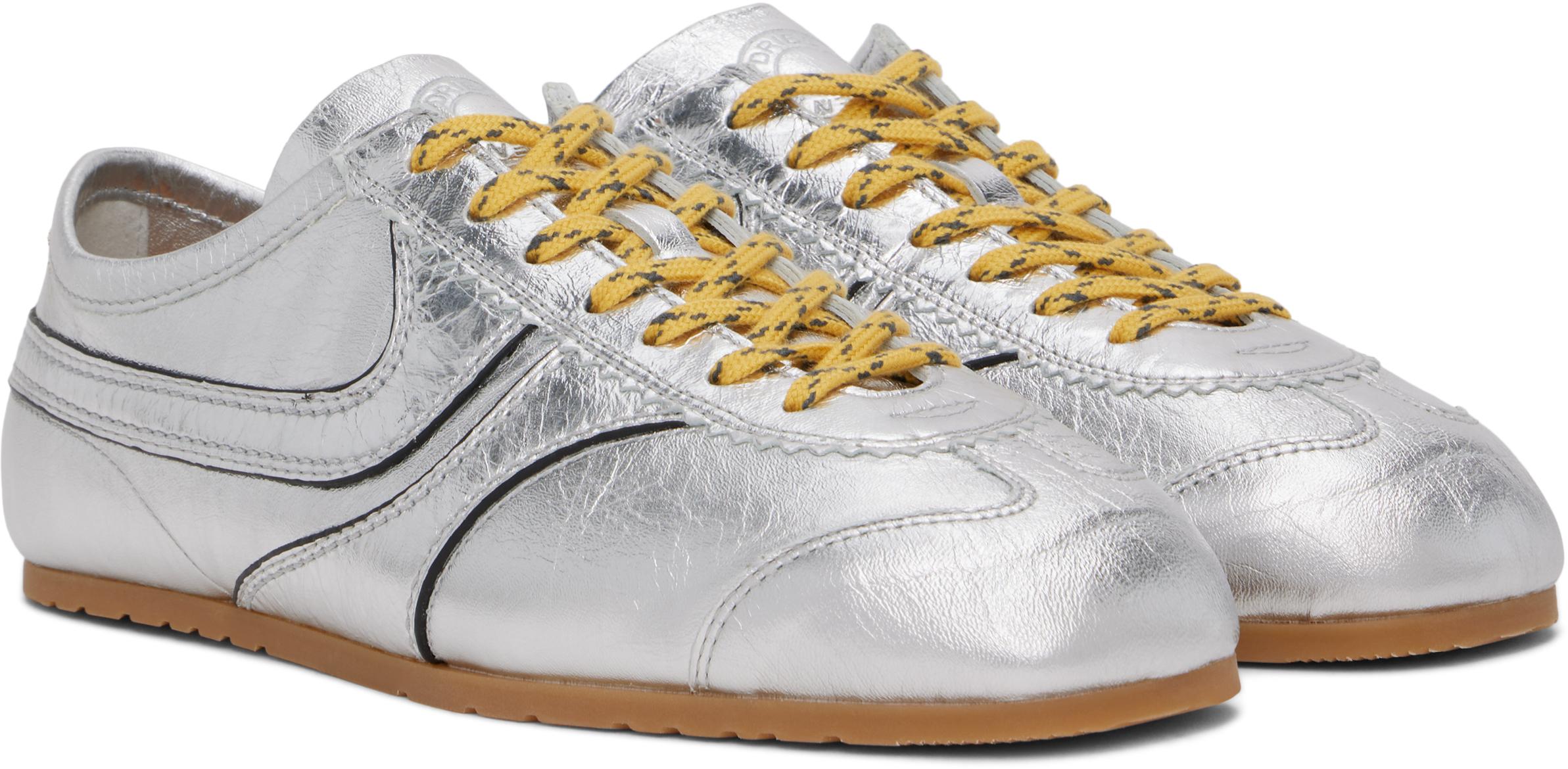 【関税込み】Dries Van Noten シルバー メタリック スニーカー DRIES VAN NOTEN - Women Metallic Sneaker – Atelier New York