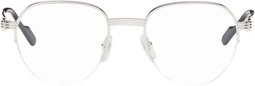 Cartier Silver Oval Glasses