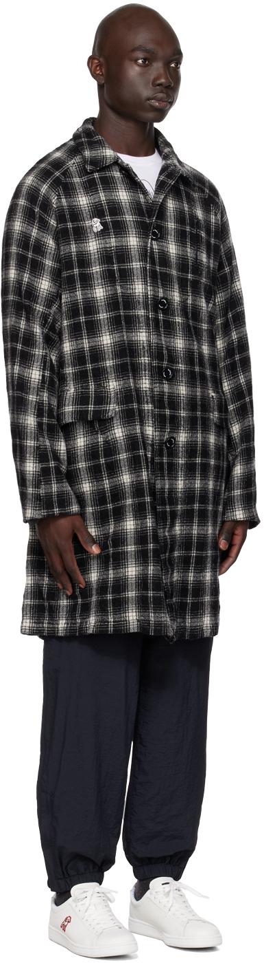 the Shepherd UNDERCOVER メンズ ブラック チェック コート コート the Shepherd UNDERCOVER メンズ ブラック チェック コート コート