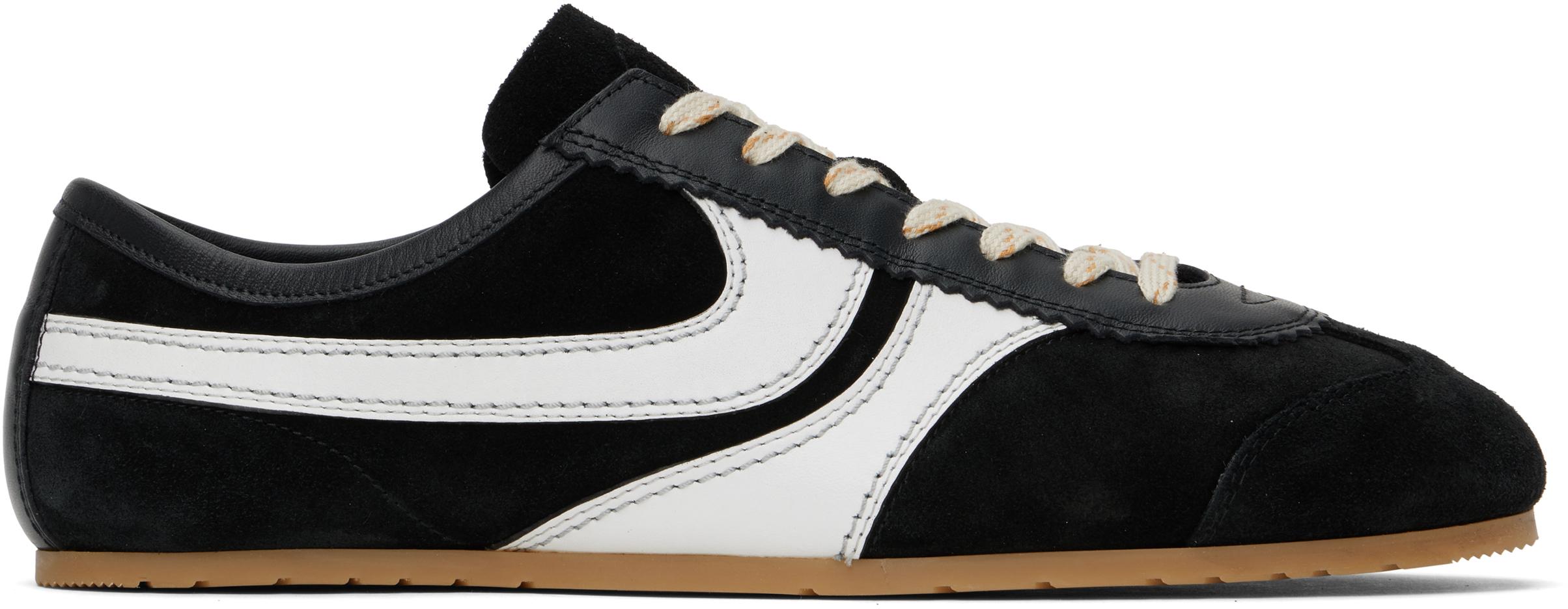 DRIES VAN NOTEN Marathon スエードスニーカー DRIES VAN NOTEN Marathon Leather Sneakers | White | FARFETCH JO