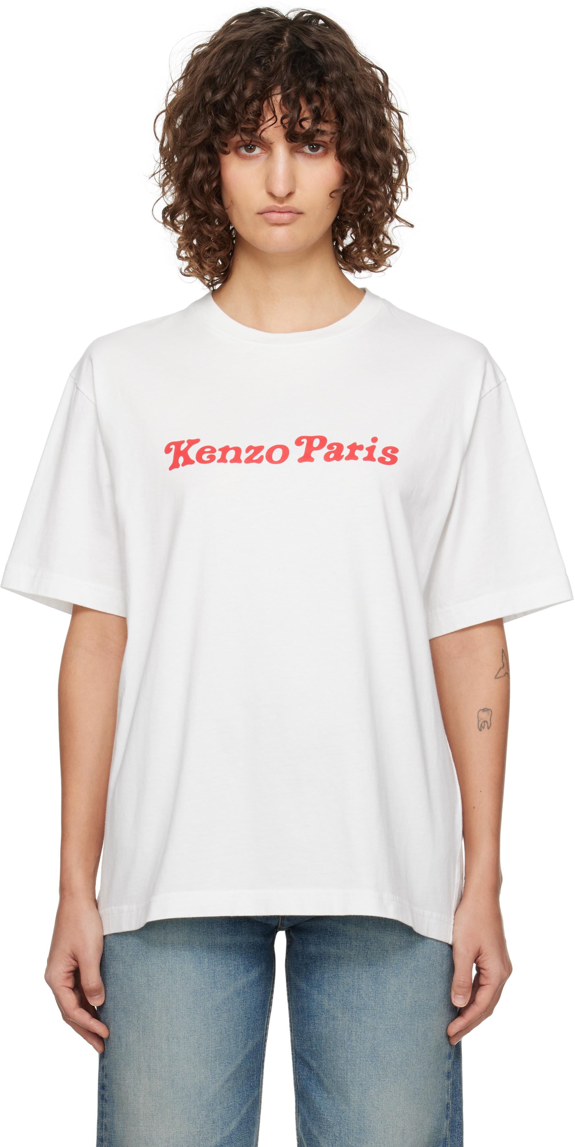 KENZO レディース Verdyエディション ホワイト Paris オーバーサイズ T 