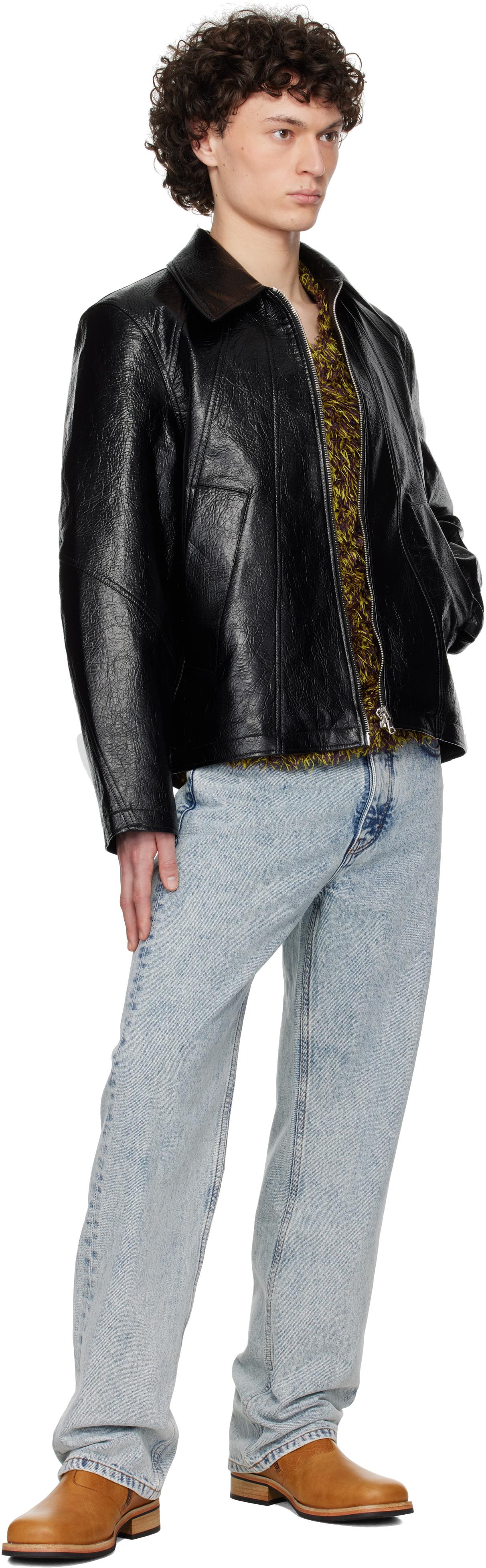 Séfr Duke Faux-leather Jacket in Black for Men | Lyst