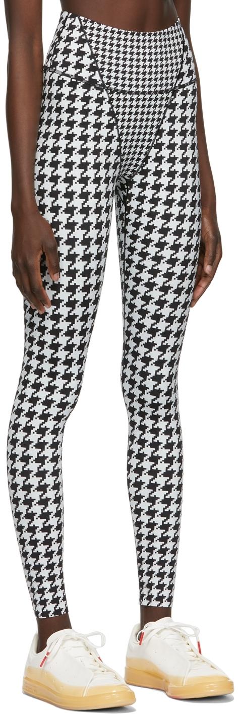 adidas Black & White Houndstooth Tight leggings | Lyst