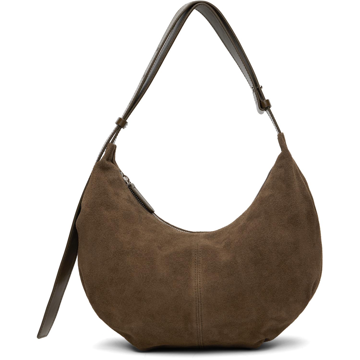 NOTHING WRITTEN Ht Suede Shoulder Bag in Brown | Lyst