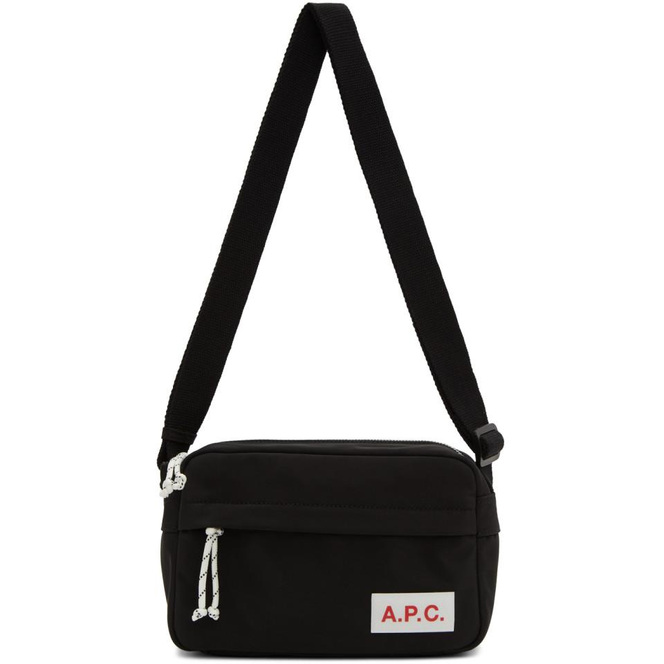 A.P.C. . Black Crossbody Bag for Men