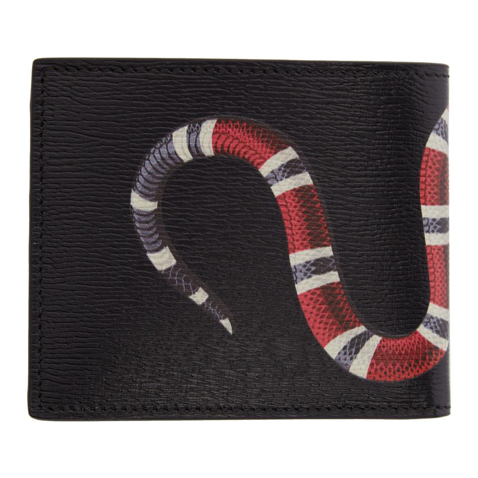 gucci leather snake wallet