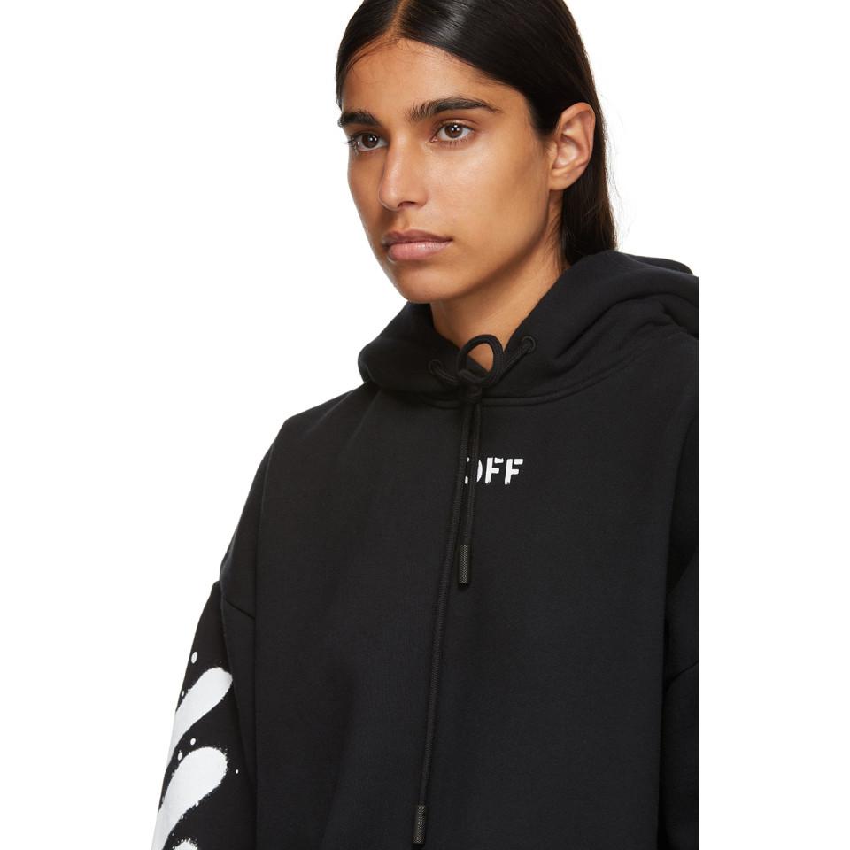 White Spray Painted Hoodie | Lyst 
