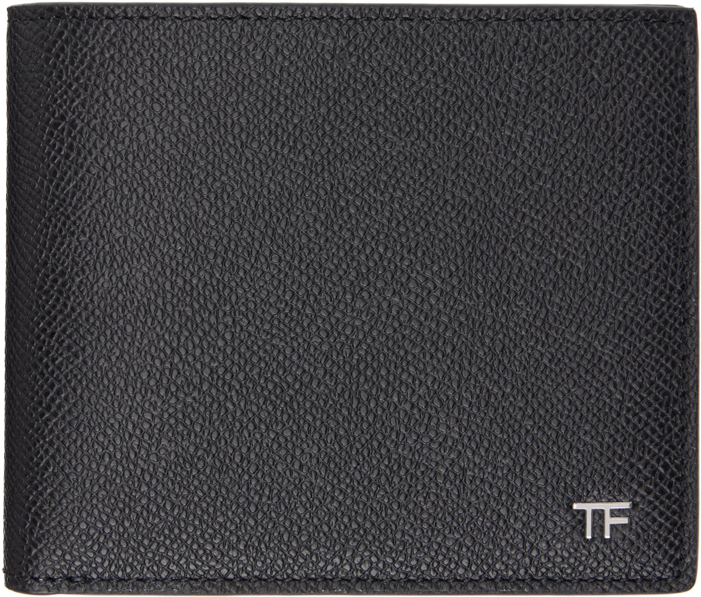 TOM FORD ブラックレザー 二つ折り財布 トムフォード セール】TOM FORD二つ折り財布 Y0278T LCL239 クロコダイル