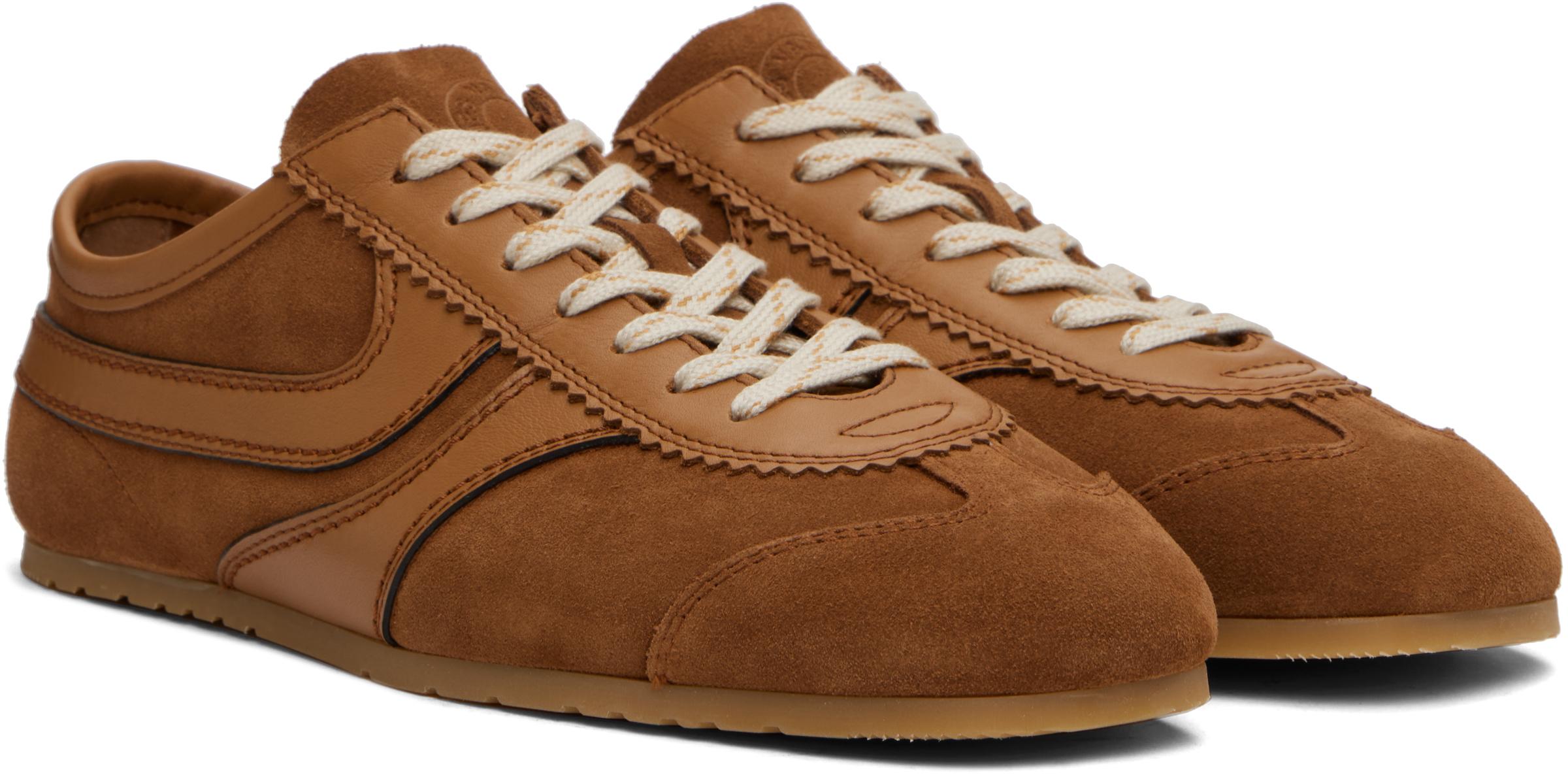 メンズ Dries Van Noten タン スエード スニーカー ブラック | Lyst