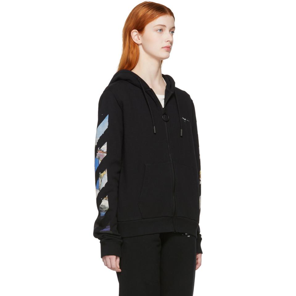 Off-White c/o Virgil Abloh Diag Multicolor Zipped Hoodie | Lyst