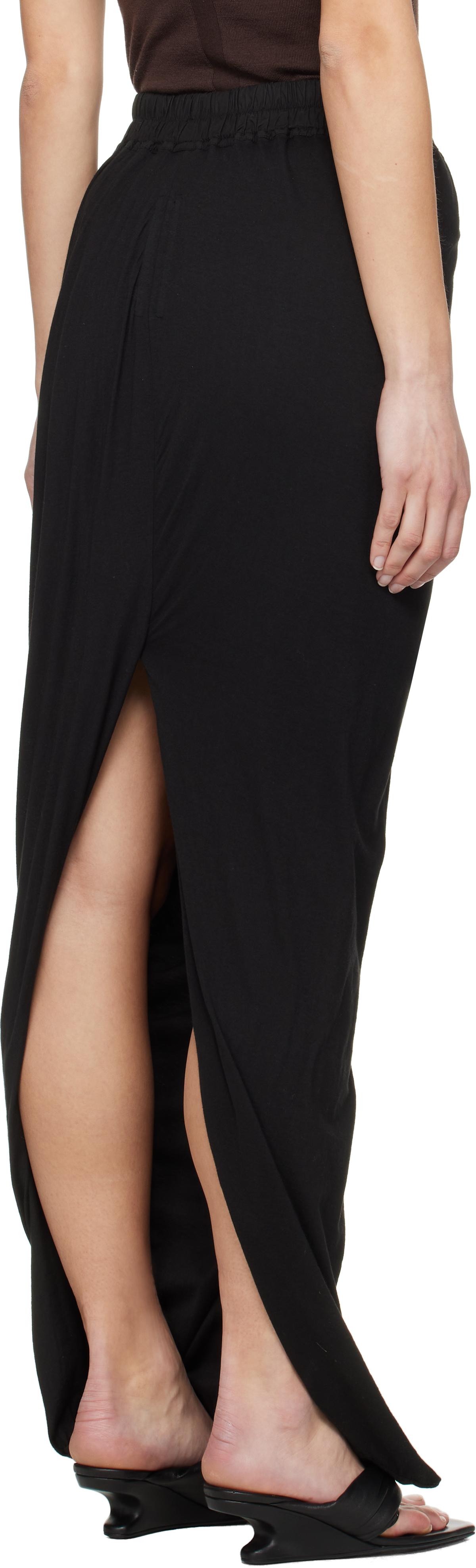 Rick Owens ブラック Hollywood Pull On Pillar マキシスカート
