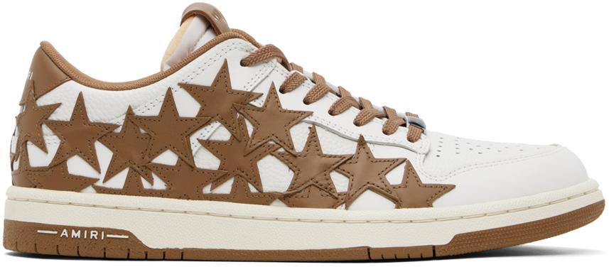 Amiri White & Brown Stars Low Sneakers in Black for Men | Lyst