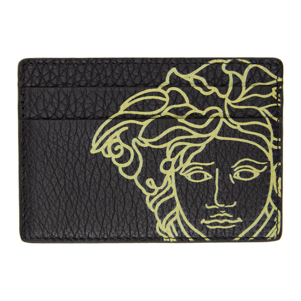 Versace Leather Black Pop Medusa Card Holder for Men Lyst