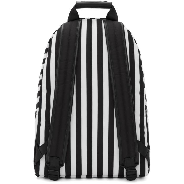 Black and white striped backpack hot sale