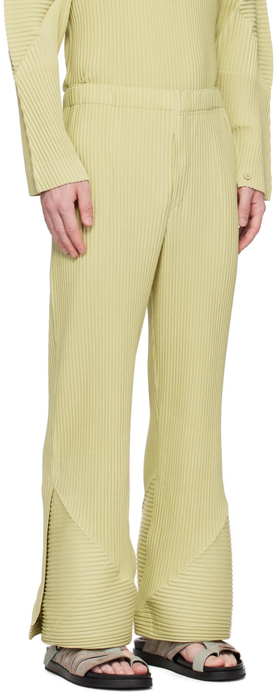 Homme Plissé Issey Miyake Stem Trousers in Yellow for Men | Lyst