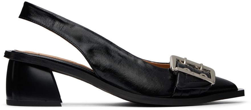 【関税込み】GANNI ブラック Feminine Buckled ヒールサンダル S2664_4926_099_1.jpg?sw=2000