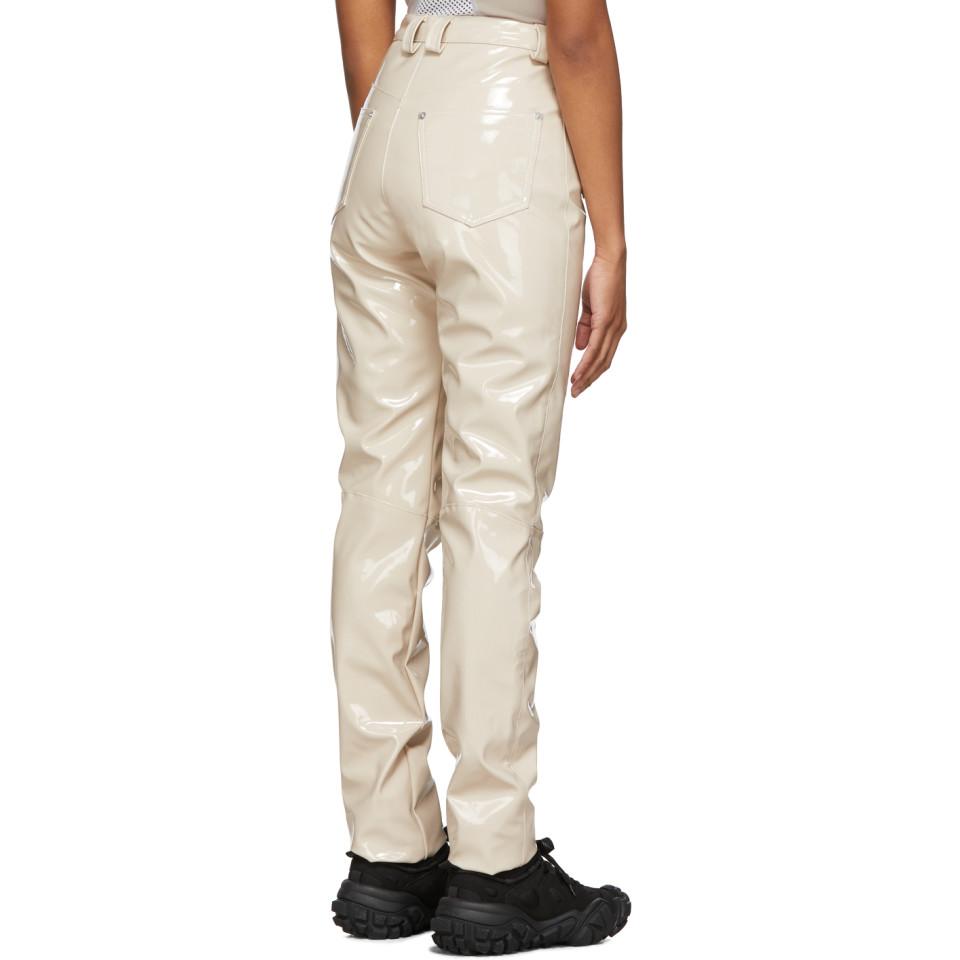 GmbH Beige Vinyl Frey Trousers in 