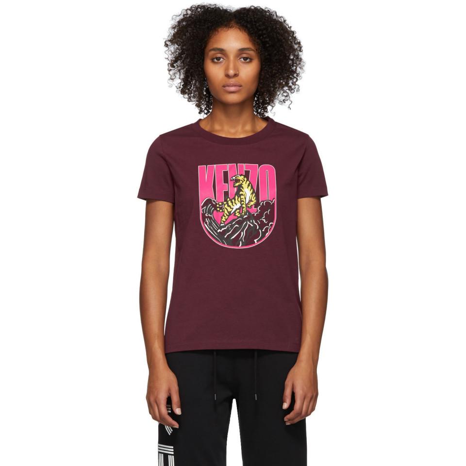 burgundy kenzo t shirt