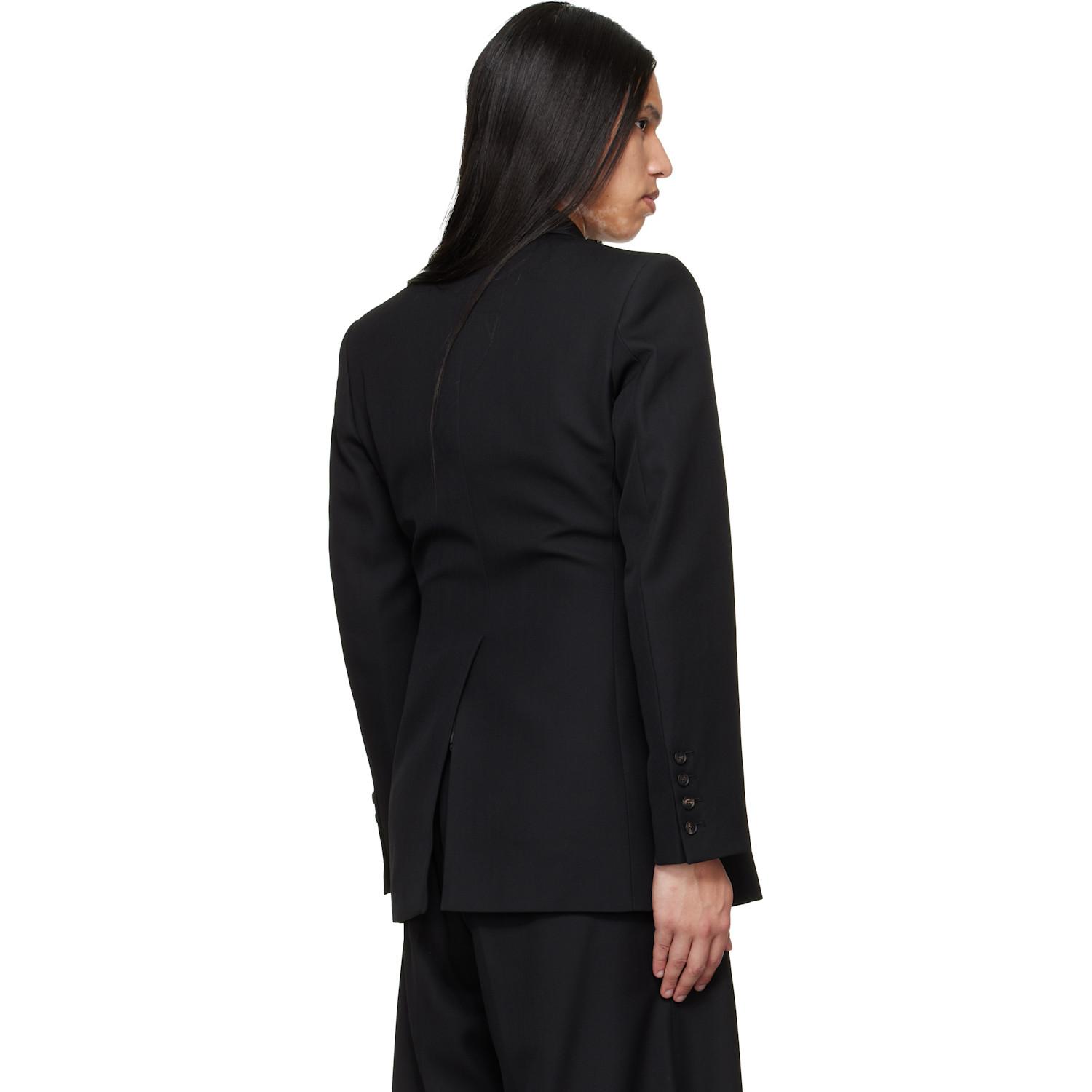 Egonlab Egonic Double Breasted Blazer in Black for Men | Lyst