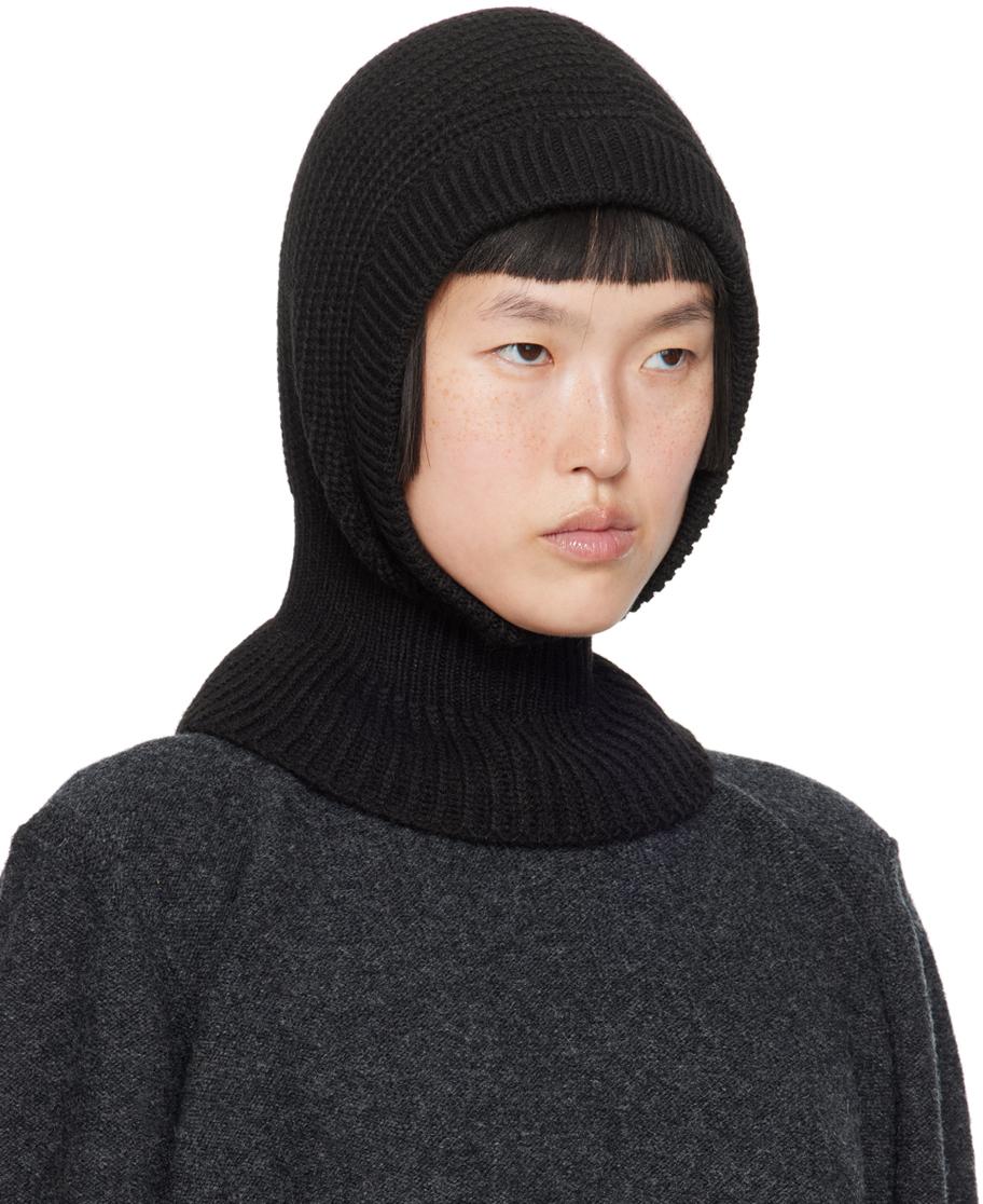LEMAIRE HOOD HAT バラクラバ Lemaire Rib Hood in Black | Lyst