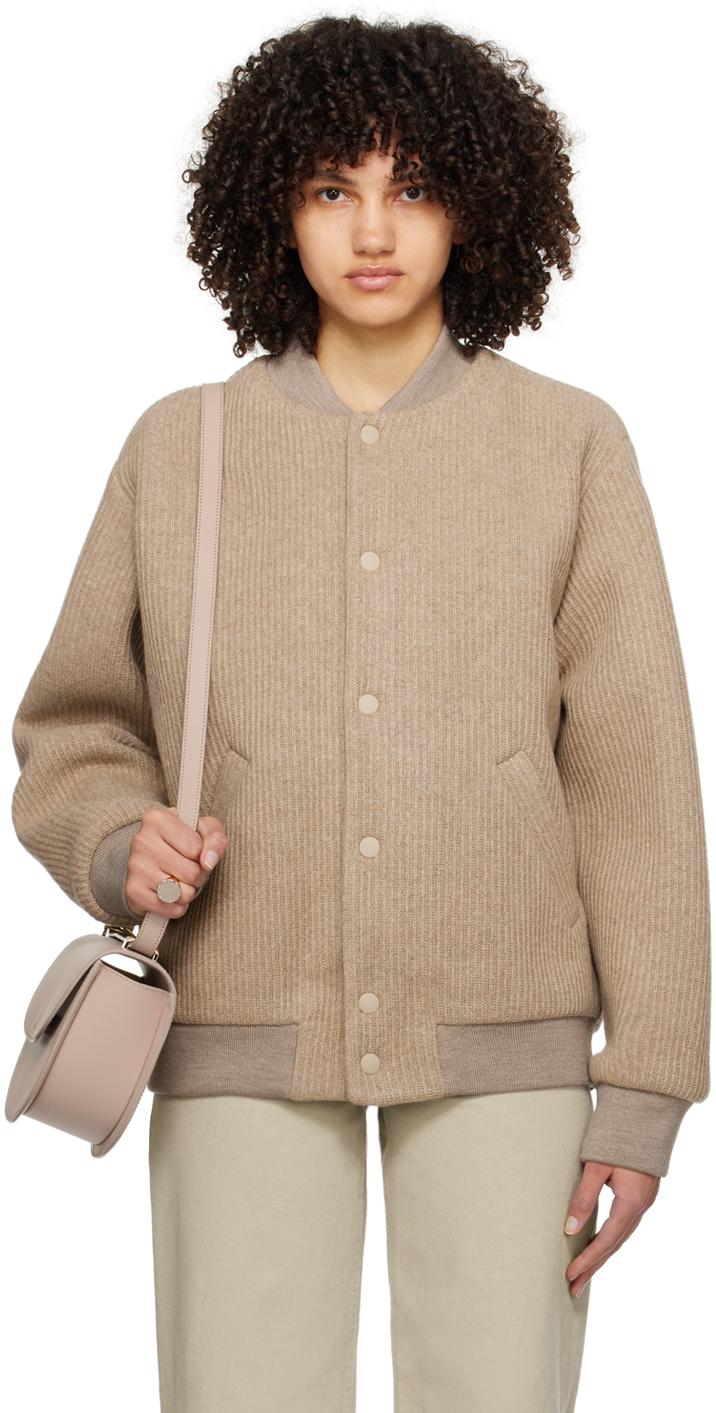 A.P.C. Mick Bomber Jacket in Natural Lyst Canada