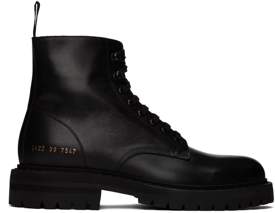Common Projects Combat Boots in Black for Men Lyst