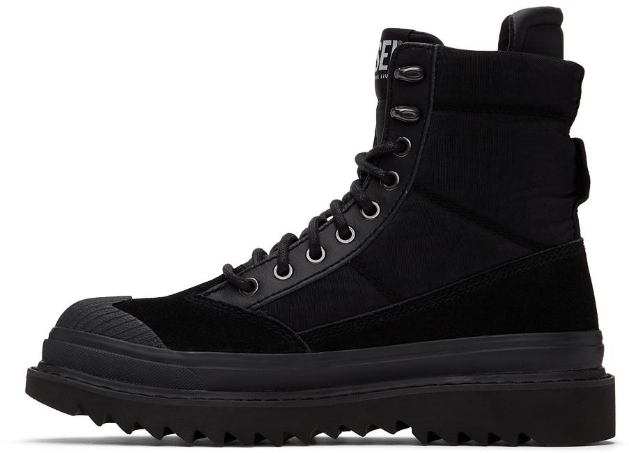 DIESEL Suede H-shiroki Hb High Op Sneakers in t (Black) for Men - Lyst