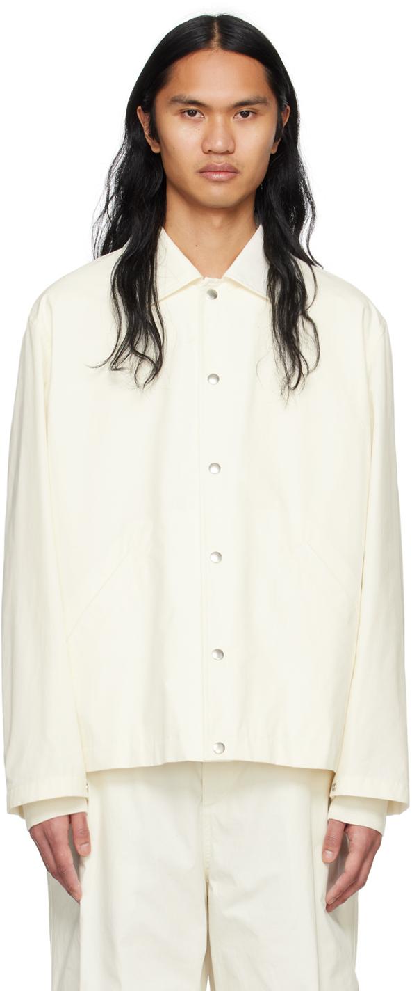 Jil Sander メンズ ナチュラル ホワイト ライトウェイト ジャケット 