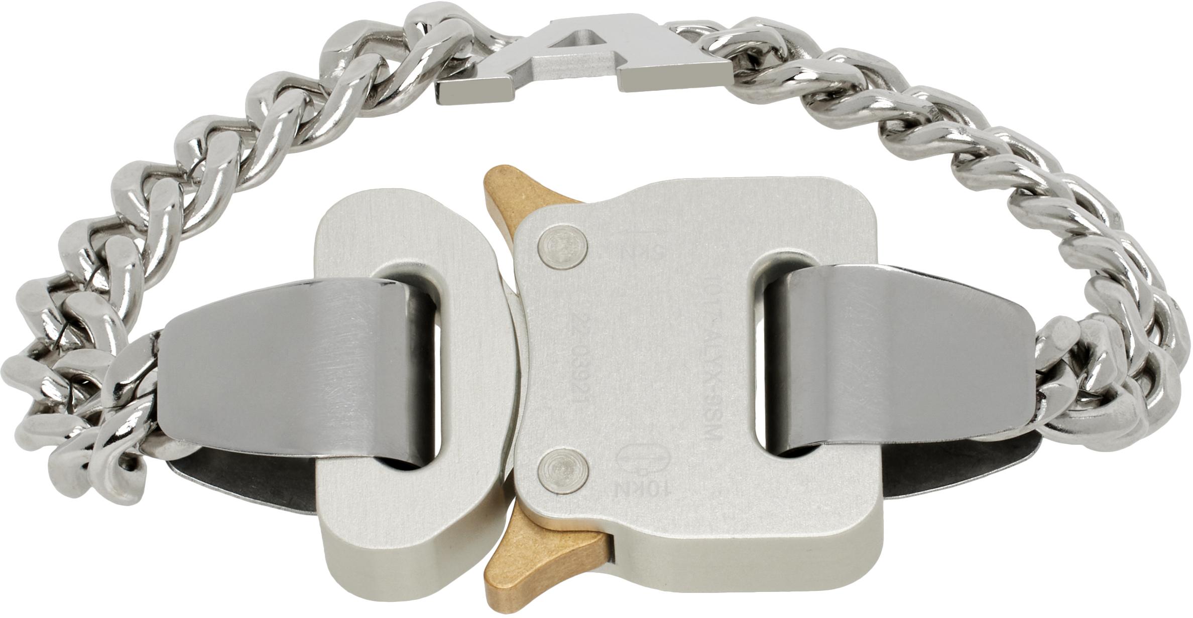 【1017 ALYX 9SM】SILVERLBUCKLENECKLACE Buckle Charm Necklace by 1017 ALYX 9SM on Sale