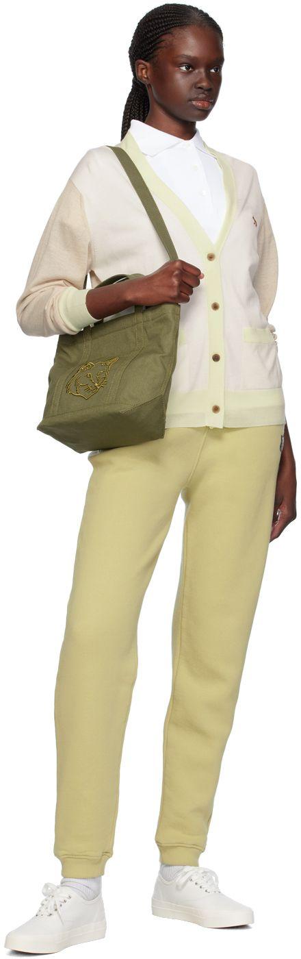 【Maison Kitsune】 Fox Head Small Tote Military Green Maison Kitsuné - Fox Head Small Tote | HBX - Globally